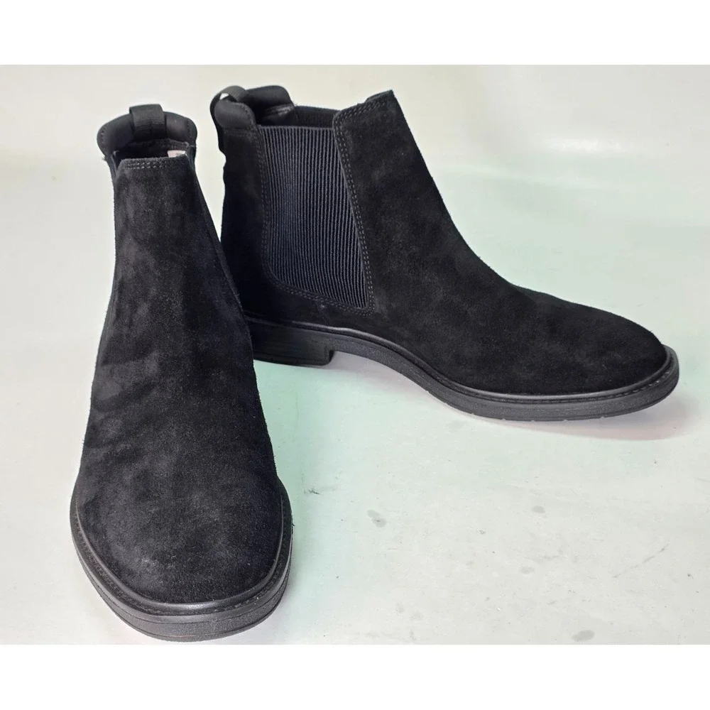 Clarks Clarkdale Men's Boots Size 10 Black Suede Chelsea Ankle Pull On Shoes‎